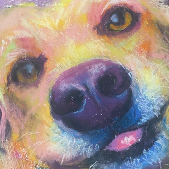 Colorful Pastel Pet Portraits - Pair of Dog Prints Artist Marie Marfia - Picture 9 of 14